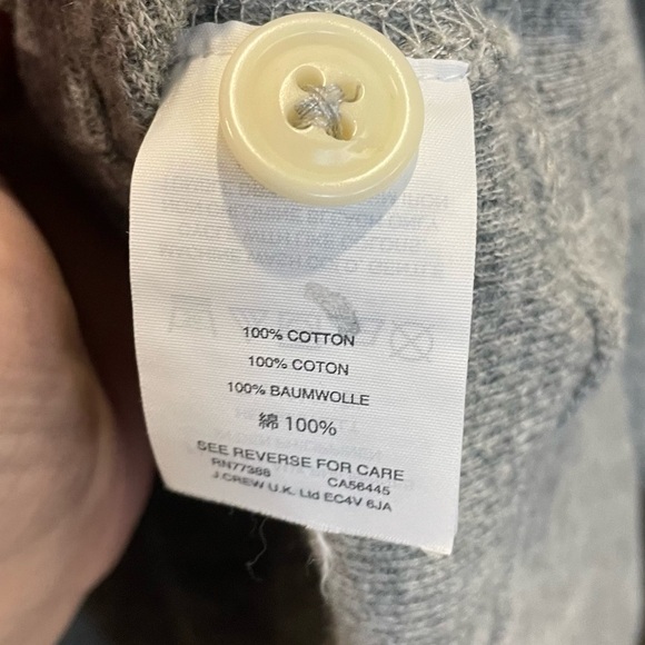 J. Crew Vintage Thermal Henley Hoodie in Grey - 100% Cotton - Picture 9 of 10